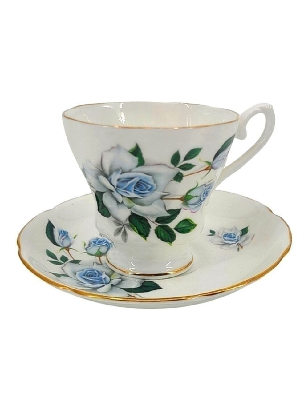 Royal Grafton | Blue Danity Roses Fibe China Cup And Saucer